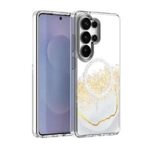 Стилен калъф с 3D ефект за Samsung Galaxy S26 Ultra – бял
